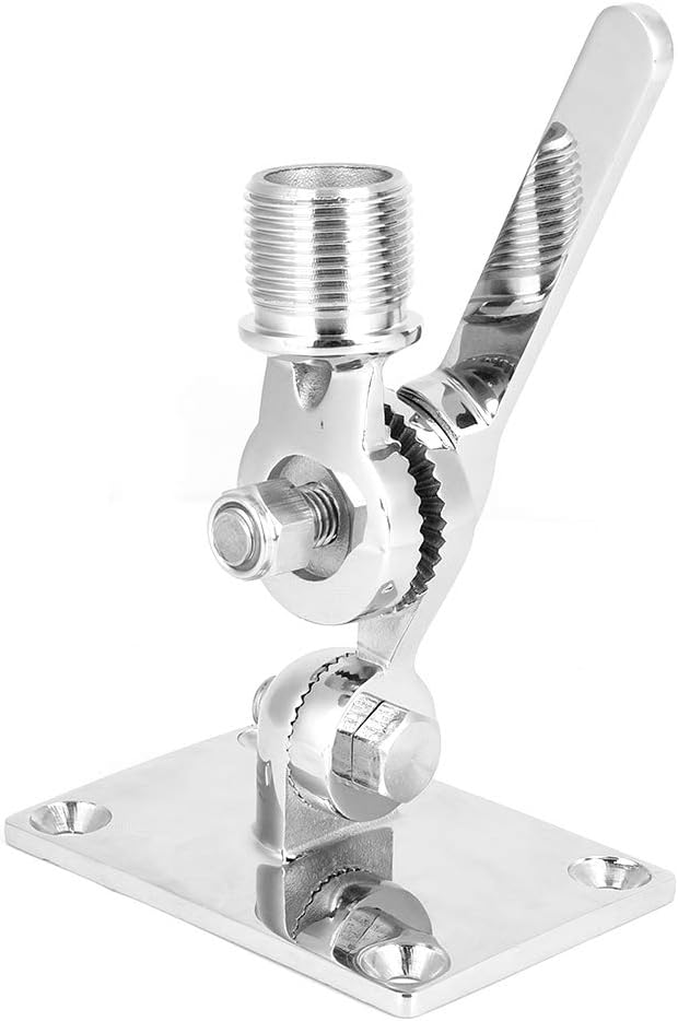 Halterung für Bootsantenne, Fydun Marine-UKW-Antennenhalterungen Edelstahl-Talkie-Antenne Verstellba