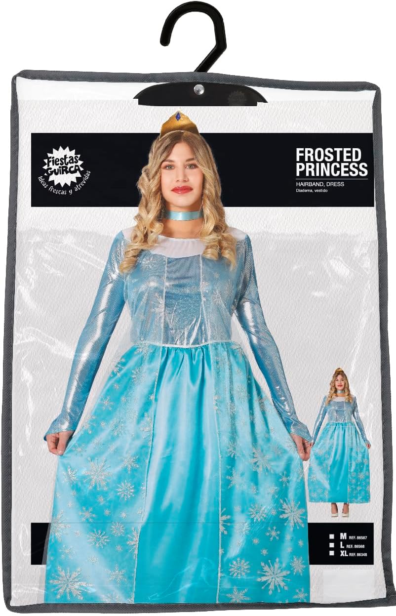 Fiestas Guirca ELSA Schneekönigin gefroren Kostüm Frauenkleid