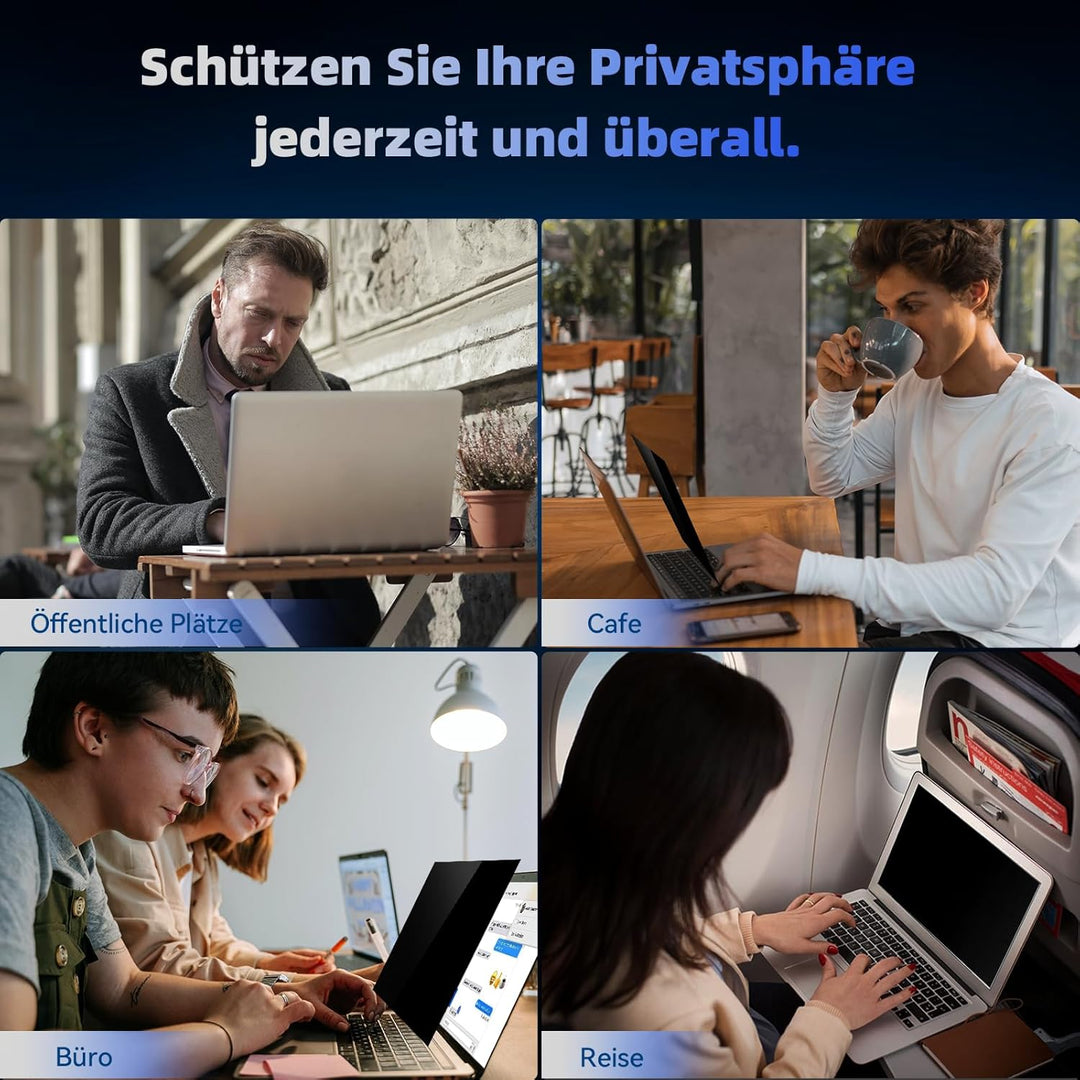 Magnetischer Laptop Sichtschutz für 14 Zoll Seitenverhältnis 16:10 Computer Bildschirm, 14" Abnehmba