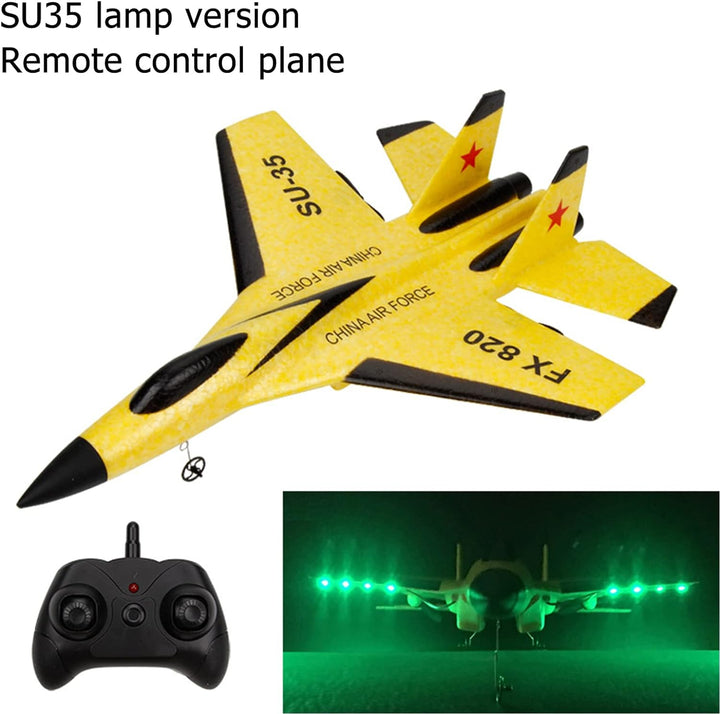 BuyWeek RC Flugzeug, SU35 2 Kanal Ferngesteuertes Flugzeug Starrflügler Ferngesteuert Flugzeugmodell