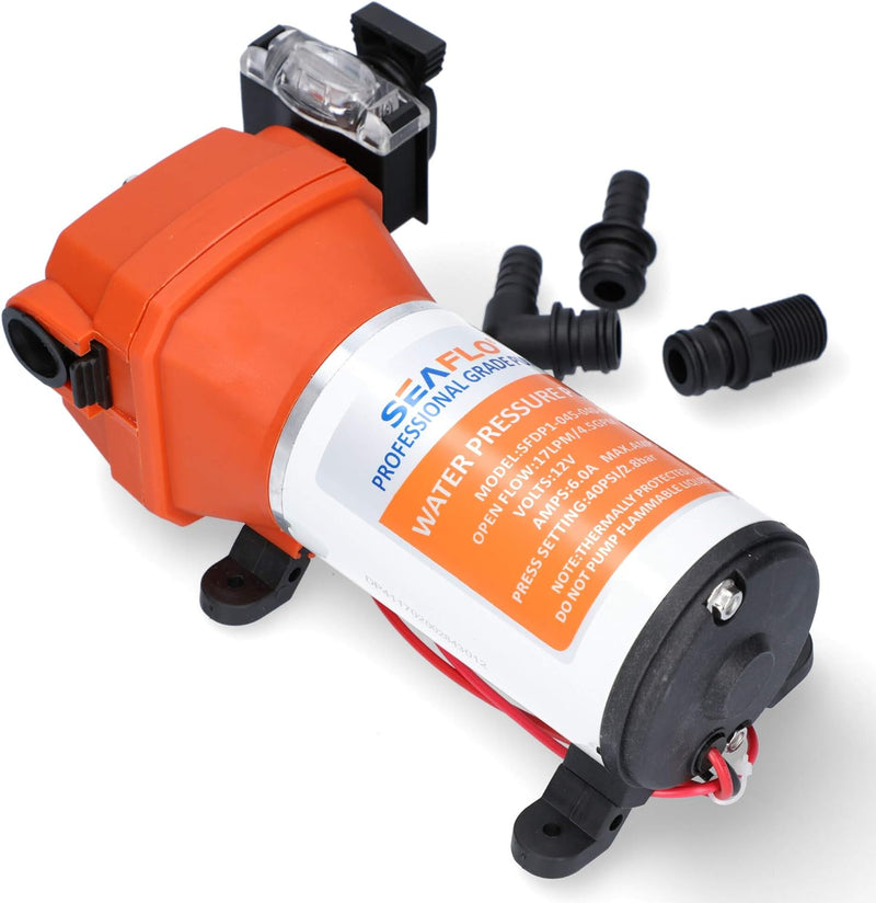 Seaflo SFDP1-045-040-41 12 Volt, 17 LPM, 2,8 Bar 4-Kammer Membranpumpe