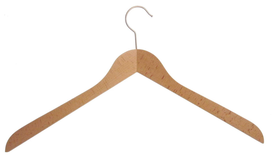 Kleiderbügel aus Holz, 10 St. Kleiderbügel aus Buchenholz, Natur lackiert, Sondergrösse 50 cm, Quali