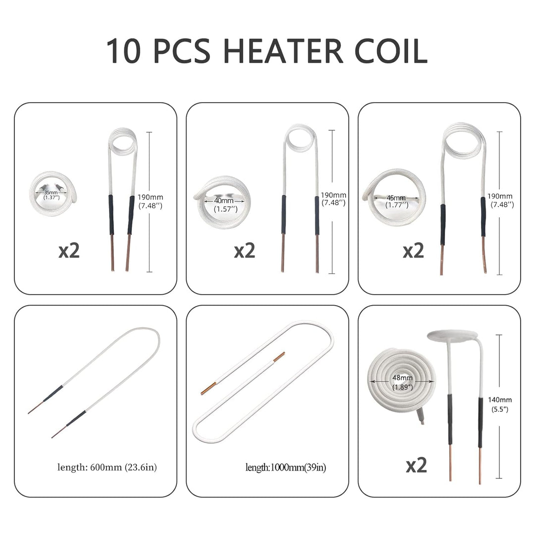 SOLARY, Heizset mit magnetischer Induktion, 1000 W, ohne Flamme, 10 Spulen, zum Entfernen von rosten