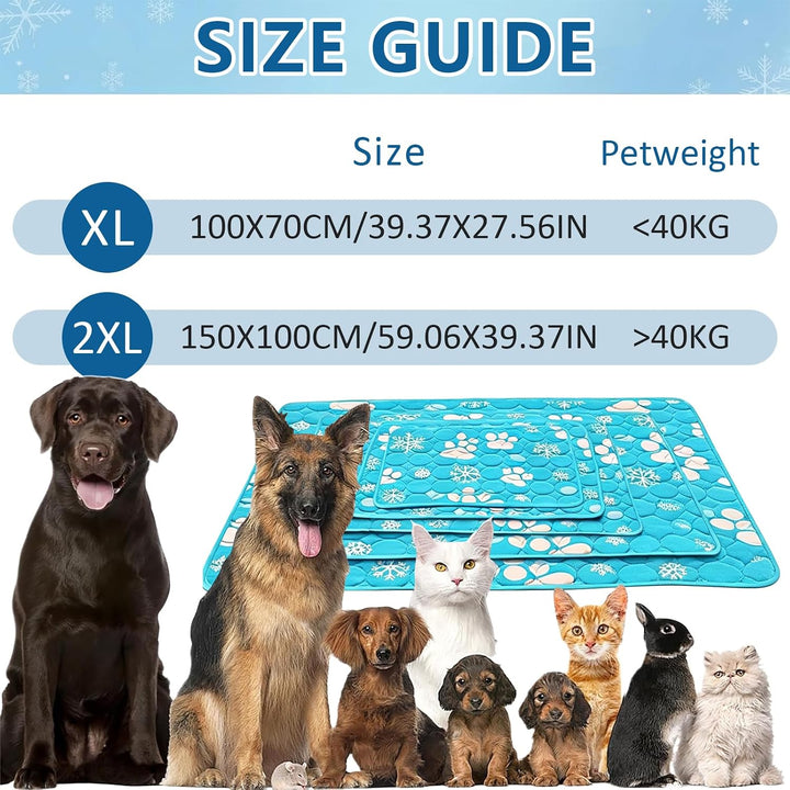 Kühlmatte für Hunde Selbst Kühlende Hundematte Waschbar Hundematte Sommer Kühlbett für grosse, mitte