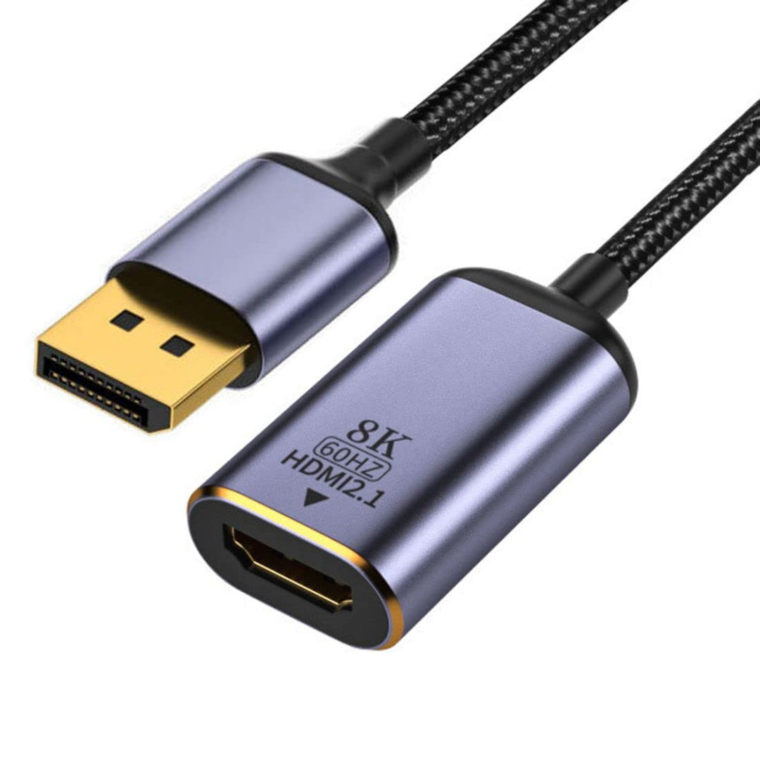 CY DisplayPort auf HDMI Adapter, DP DisplayPort 1.4 Source Stecker auf HDMI 2.0 Buchse Display 8K 60