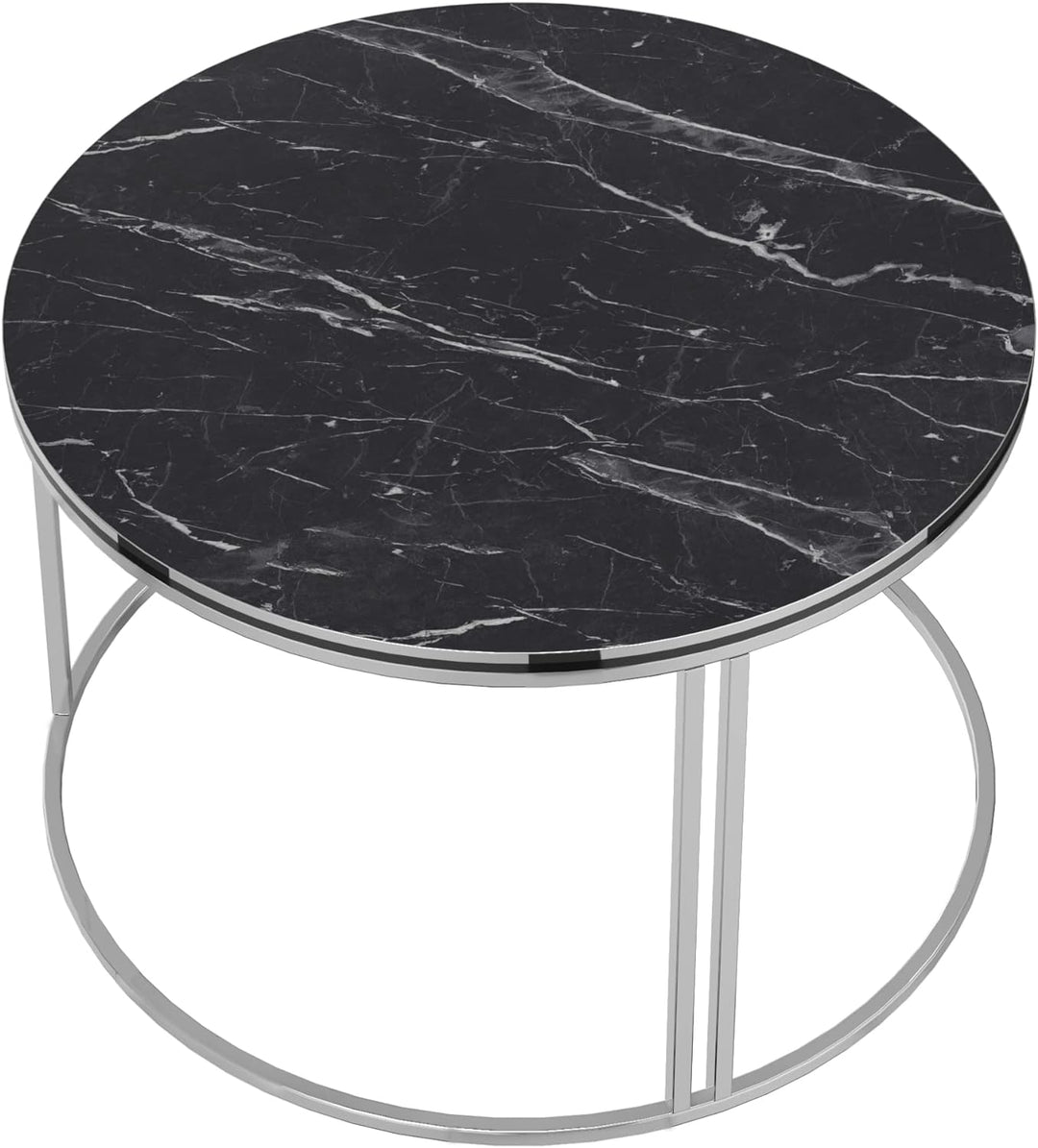 [en.casa] Couchtisch Aulum Beistelltisch 50 x 80 cm Kaffeetisch aus Spanplatte und Metall Sofatisch