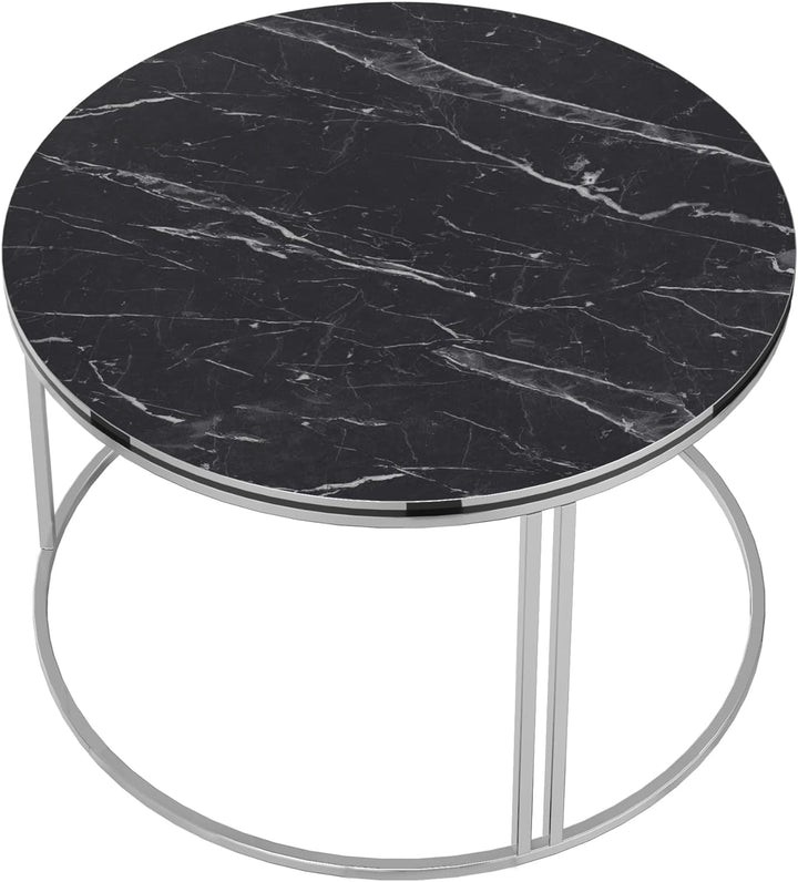 [en.casa] Couchtisch Aulum Beistelltisch 50 x 80 cm Kaffeetisch aus Spanplatte und Metall Sofatisch