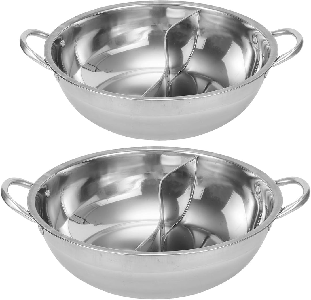 Doppeltopf Edelstahl Hotpot zum Kochen geeignet für Induktionsherde und Gasherde ideal für Partys (B