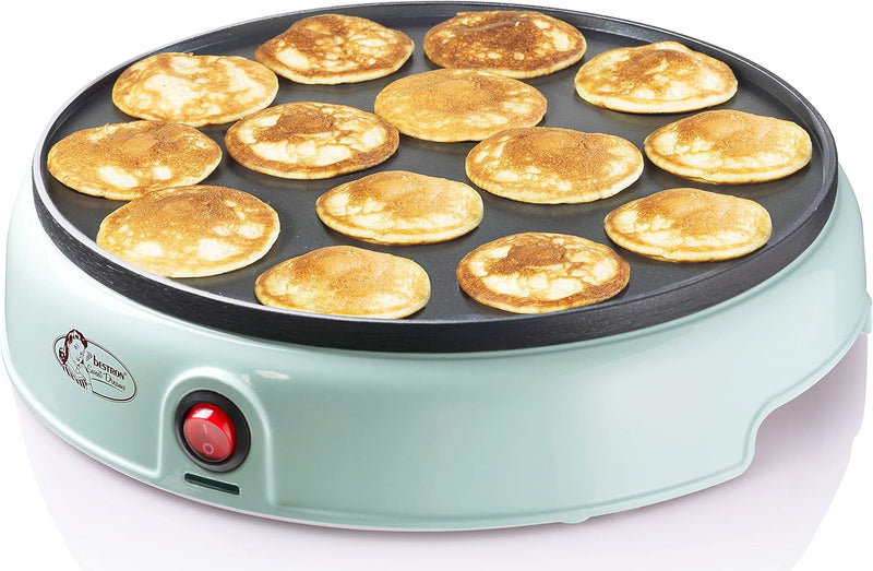 Bestron Poffertjes Maker im Retro Design, Mini Crepe&