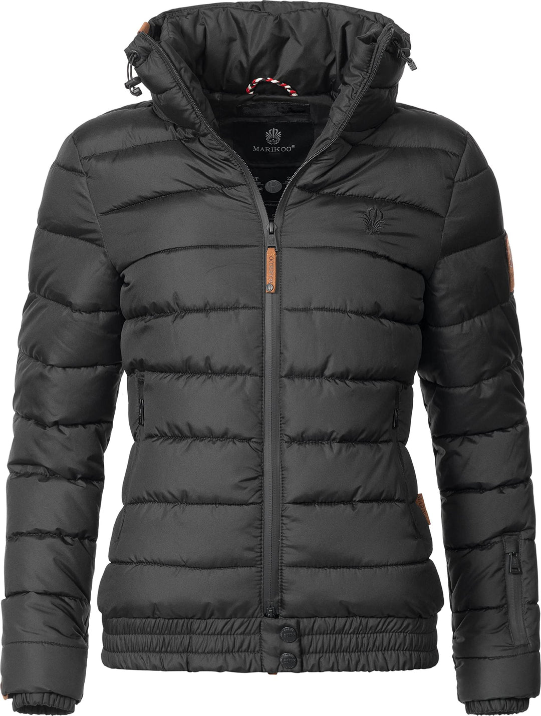MARIKOO Damen Winter Steppjacke Poison XS-XL XS Schwarz, XS Schwarz
