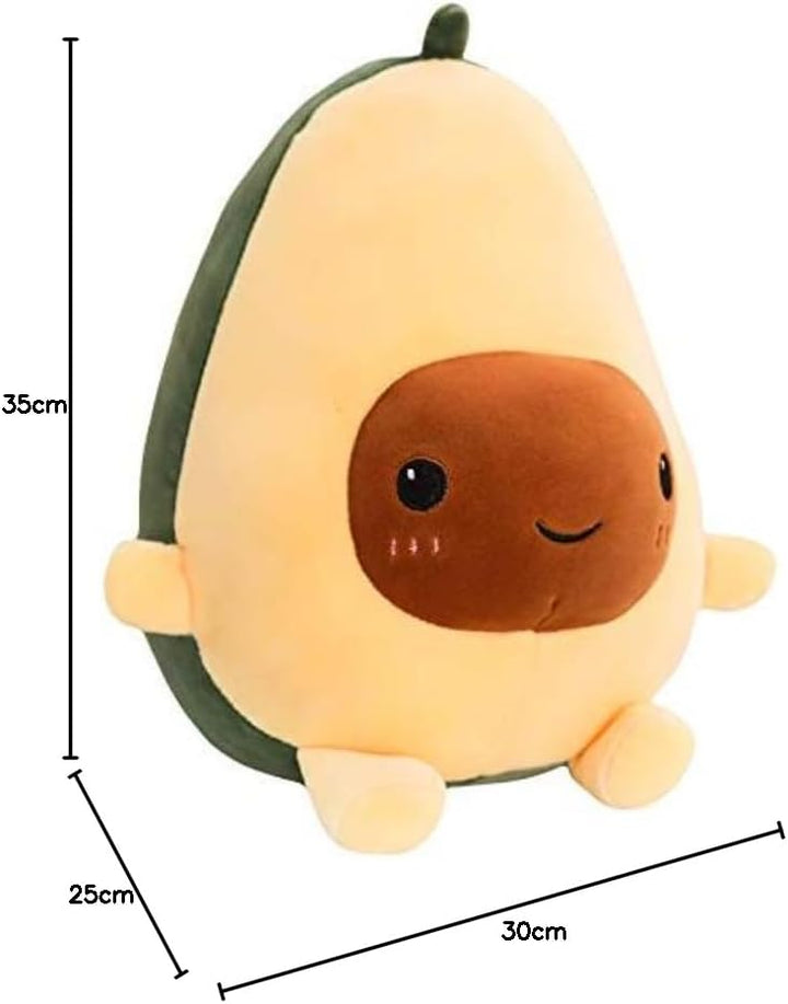 Yeqivo Niedliches Avocado Plüschtier mit Avocado gefülltes Kissen Geschenk für Mädchen Jungen Freund
