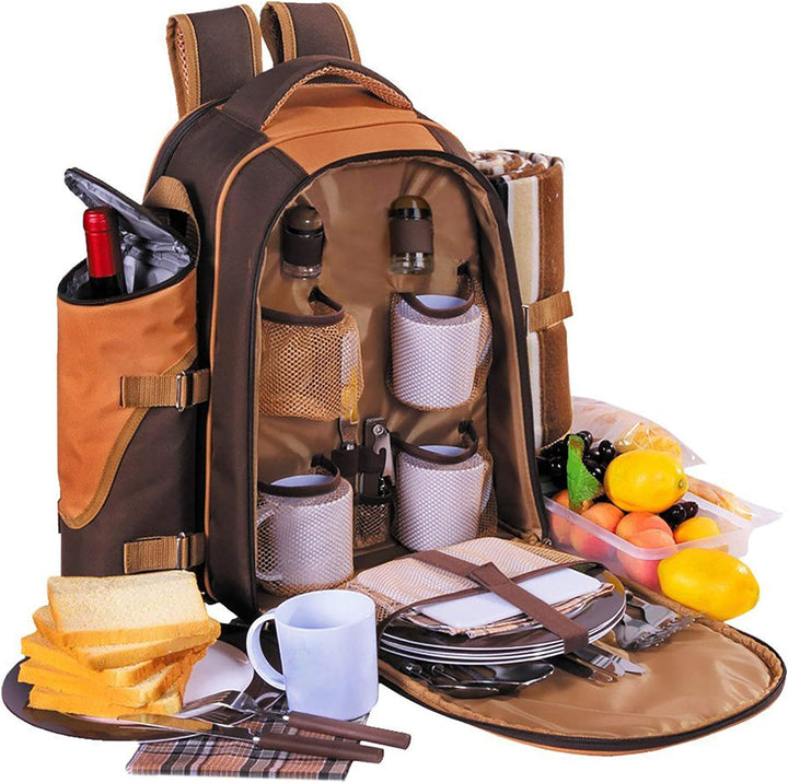 apollo walker 4 Personen Picknick Rucksack Picknick Rucksack Tasche Hamper Cooler Bag mit Geschirr S