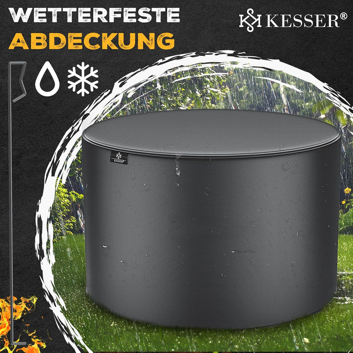 KESSER® Feuerschale mit Grillrost Ø65cm Feuerkorb 0,6mm Kaltveredelter Stahl | Mobile Feuertonne mit