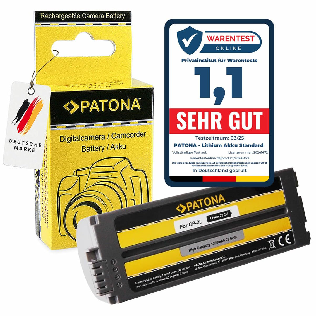 PATONA Akku NB-CP1L NB-CP2L NB-CP2LH NB-2CPL CS-CP2 kompatibel mit Canon Selphy Serie