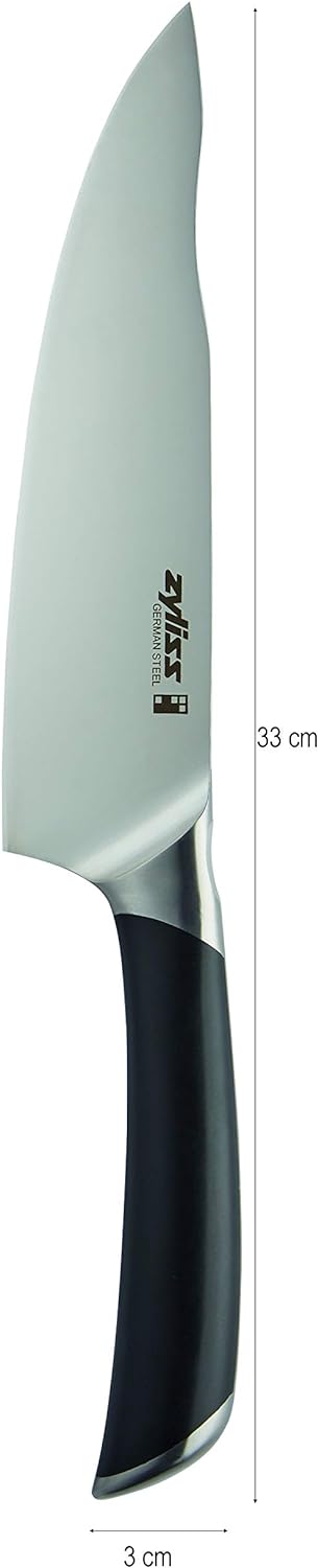 Zyliss E920270 Comfort Pro Kochmesser, Deutscher Edelstahl, Black Handle, Küchenmesser, Spülmaschine
