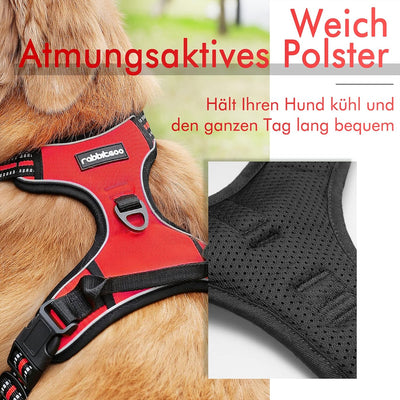 rabbitgoo Hundegeschirr Mittelgrosse Hunde Anti Zug Geschirr Hund mit Kontrolle No Pull Verstellbar