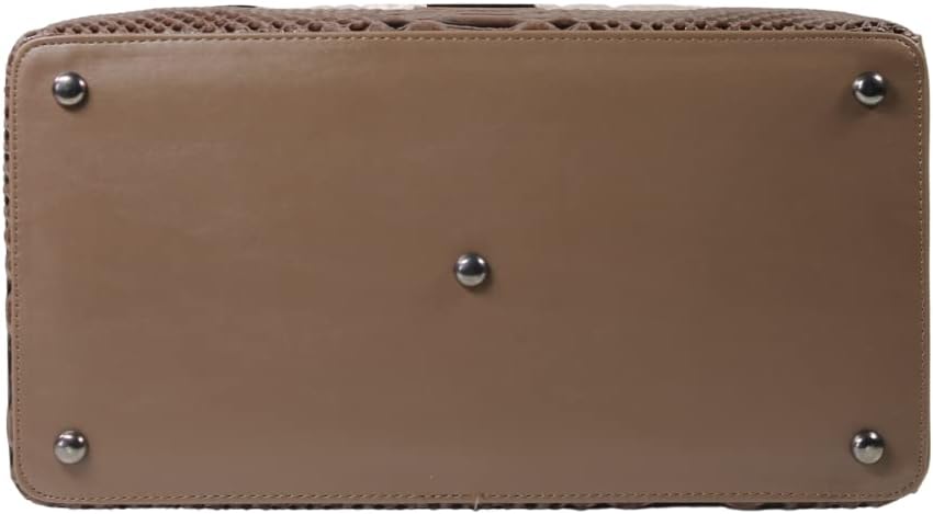 MYXA Classi Hundetasche Hundetragetasche Flugtasche mit abnehmbaren Dachnetz (Brown Snake, inkl. 360