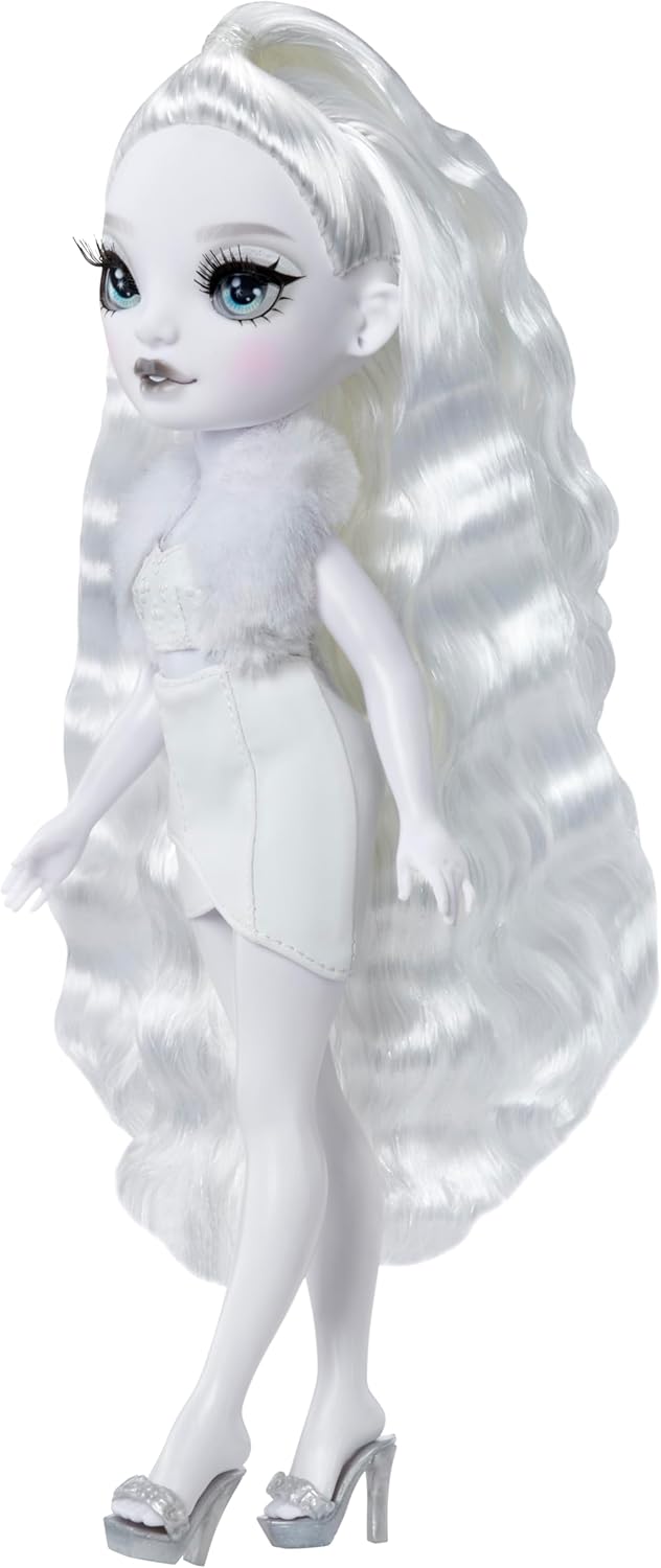 Rainbow High Shadow High Natasha Zima - 28 cm Modepuppe in Grauschattierungen, Weisses Haar und Outf