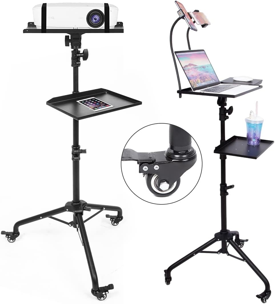 BOLLUMA Laptop Projektor Ständer Projektorständer Beamer Stativ Bodenständer verstellbare 81cm bis 1