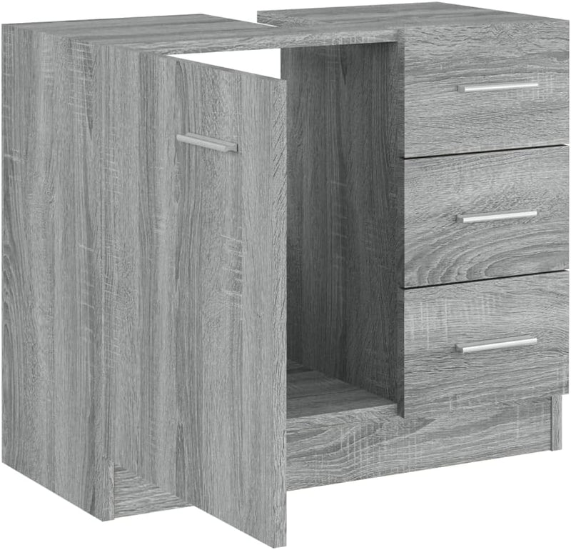 homiuse 63x30x54 cm Waschbeckenschrank Badezimmerschrank Badezimmer Möbel Waschbeckenunterschrank Ba
