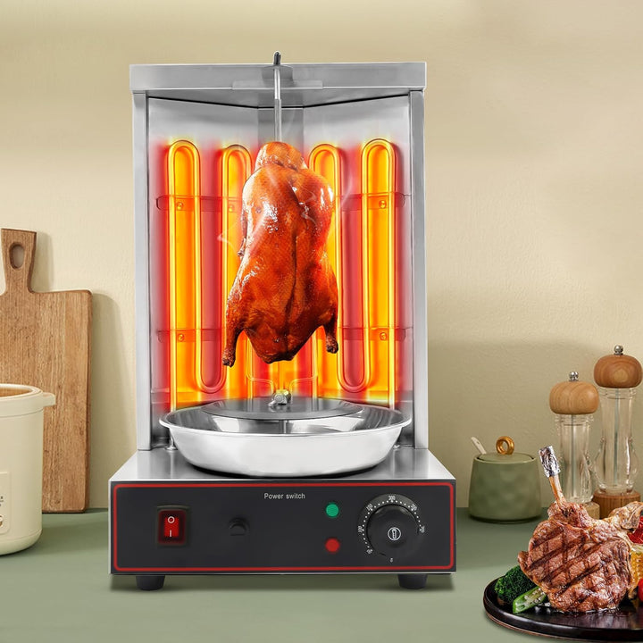 3000W Dönergrill Kebab Machine, Vertical Gyrosgrill Einstellbare Feuerkraft 360° drehen Schaschlikgr