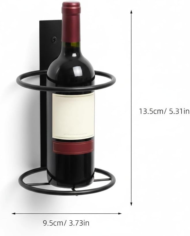 Cabilock 6Pcs Weinregal Wand Weinhalter Metall Rotwein Display Stand Einzelflaschenhalter für Hausba