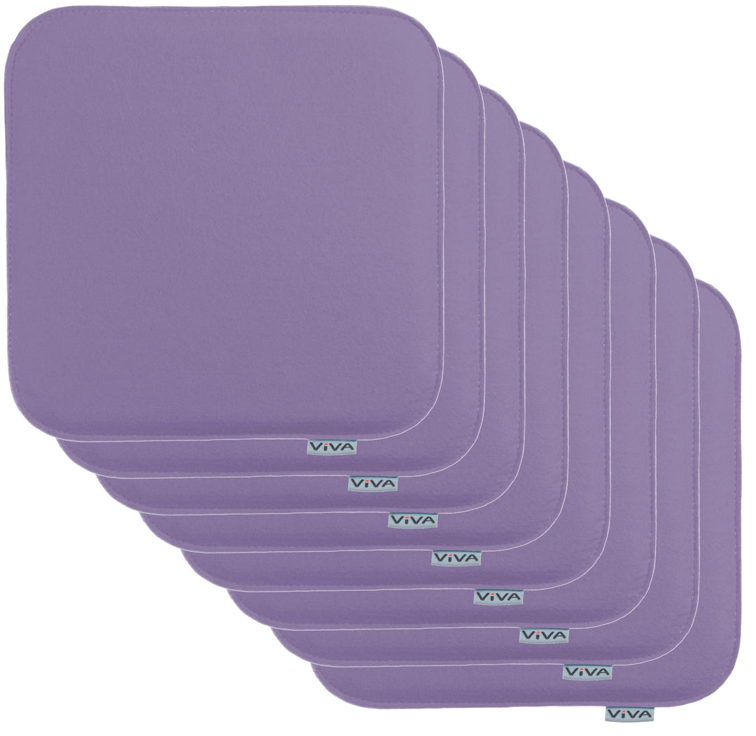 Brandsseller 8er Set Sitzkissen aus Filz 35x35x2 cm – Robuste Stuhlauflagen für innen und aussen, ec