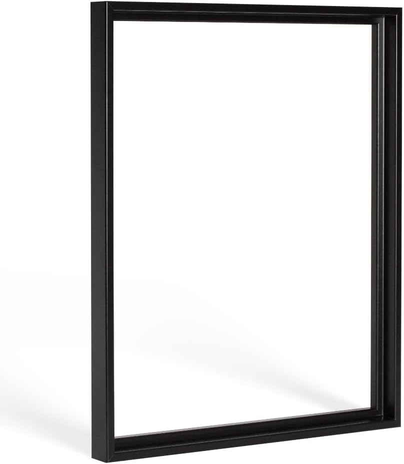 Bildershop-24 Schattenfugenrahmen Lemgo für Keilrahmenbilder und Leinwände 80x120cm Schwarz Matt