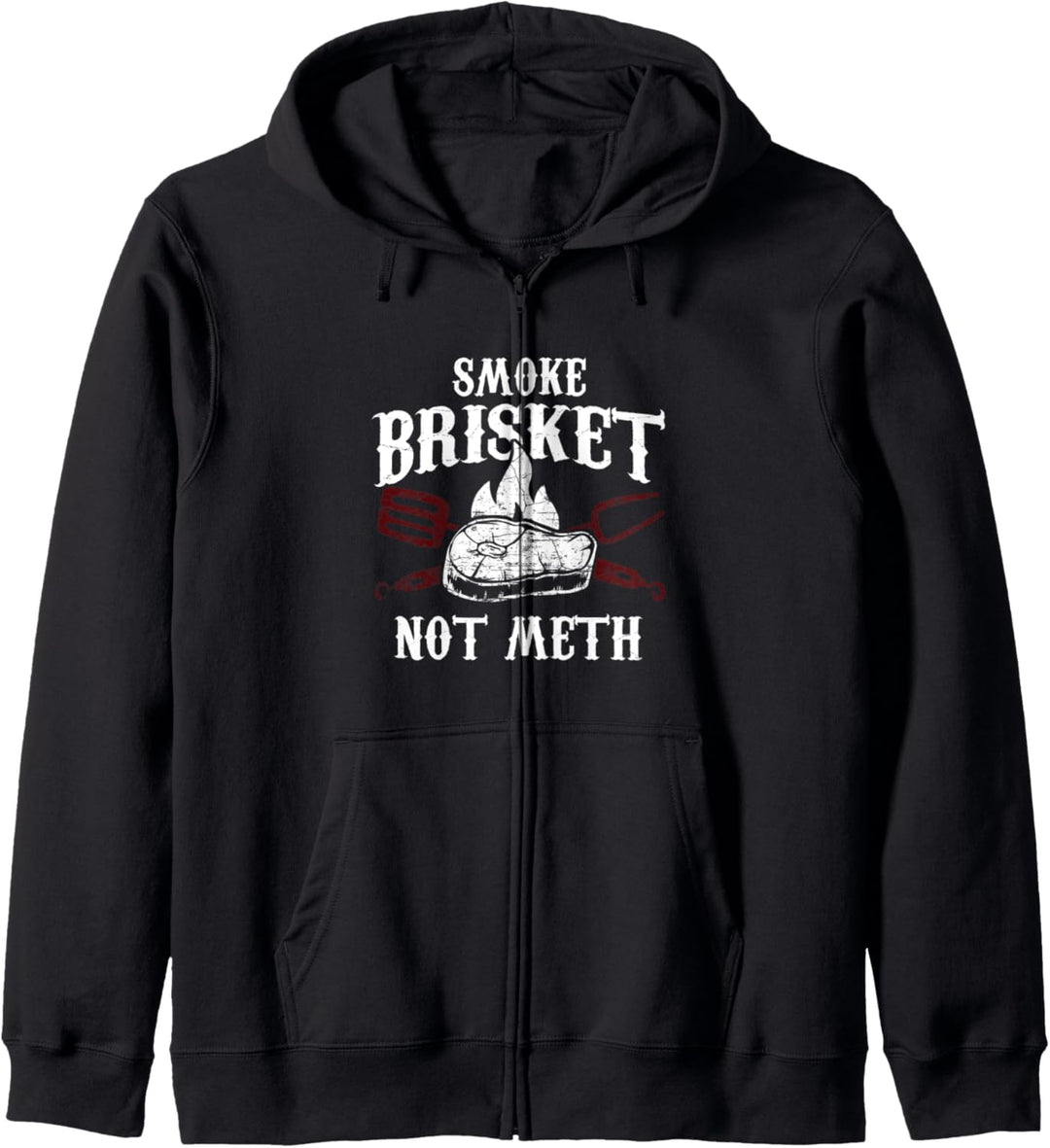 Rinderbrust rauchen Not Meth - Lustiges BBQ Grillfleisch-Ges Kapuzenjacke