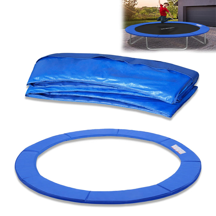 YRHome Trampolin Randabdeckung Federabdeckung Ø 244cm 305cm 366cm UV-Beständigkeit Reissfest Randsch