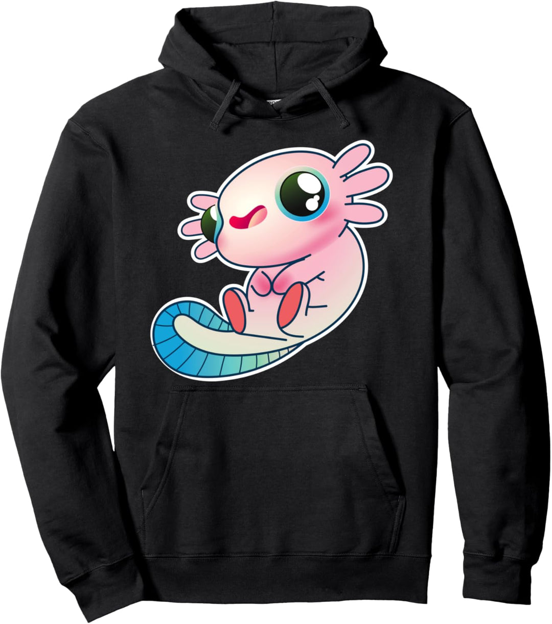 Axolotl Niedliches Baby Süsses Haustier Tier Pastell Goth Pullover Hoodie