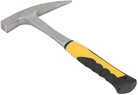 Geologischer Hammer mit Entenschnabel, hochwertiger Kohlenstoffstahl, ergonomischer Gummigriff, Präz