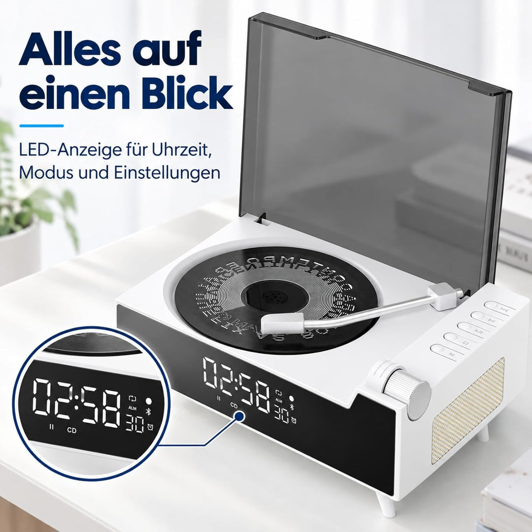 Tragbarer CD-Player für zu Hause mit Hi-Fi-Lautsprecher
