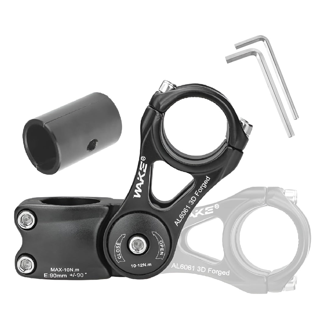 BESNIN Lenkervorbau Verstellbar für 25,4mm und 31,8mm Vorbau Fahrrad ±90° Einstellbar, 90/110/130/14