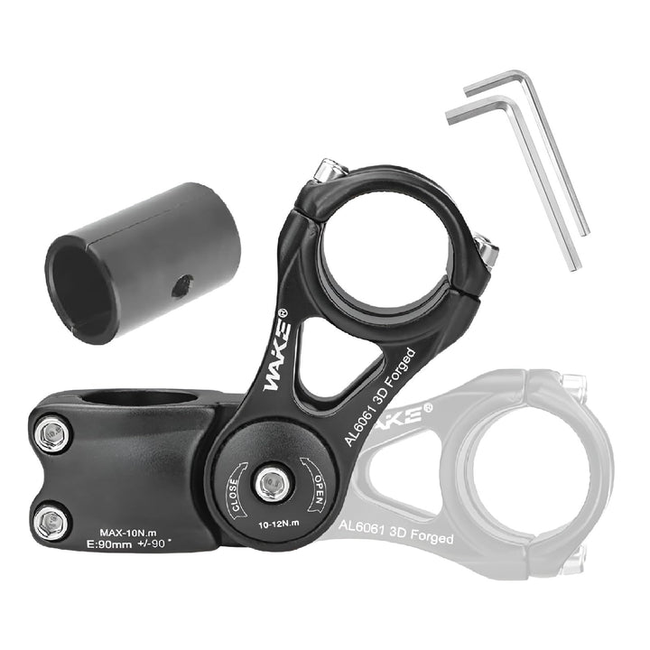 BESNIN Lenkervorbau Verstellbar für 25,4mm und 31,8mm Vorbau Fahrrad ±90° Einstellbar, 90/110/130/14