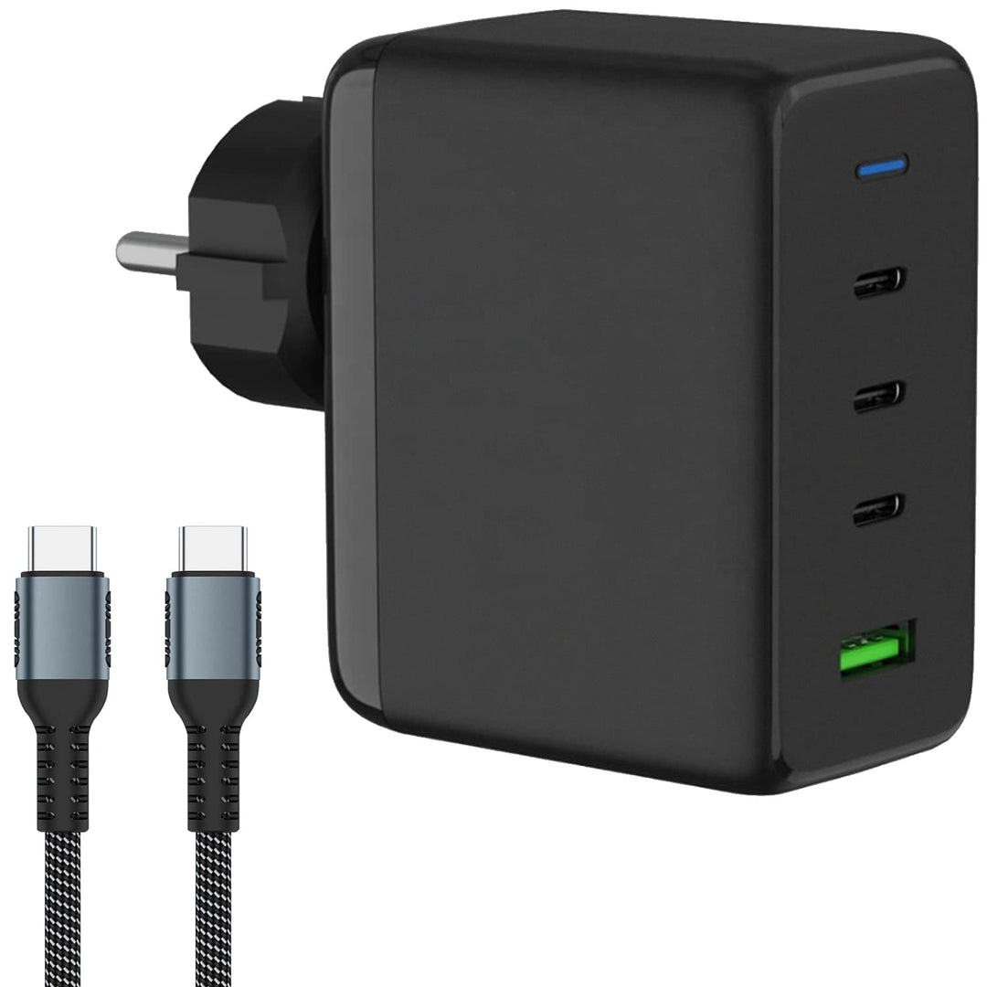 150W GaN USB-C Ladegerät Netzteil mit Schnellladeleistung, envircell 4 Ports Charger PD Ladegerät mi