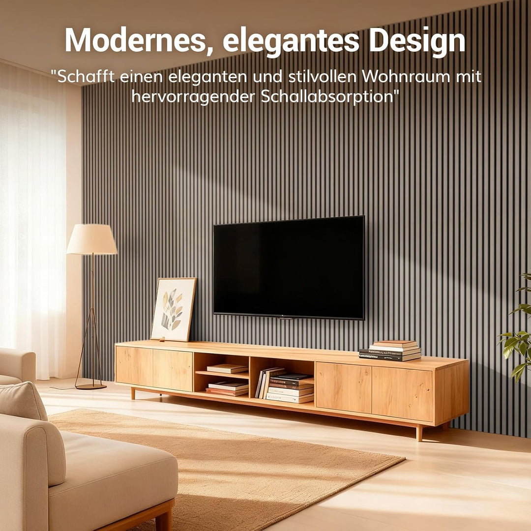 TONOR Akustikpaneele holz, 4 Stück 120x60 cm - 2,88m² Wandpaneele holz Holzpaneele wand als Schallsc