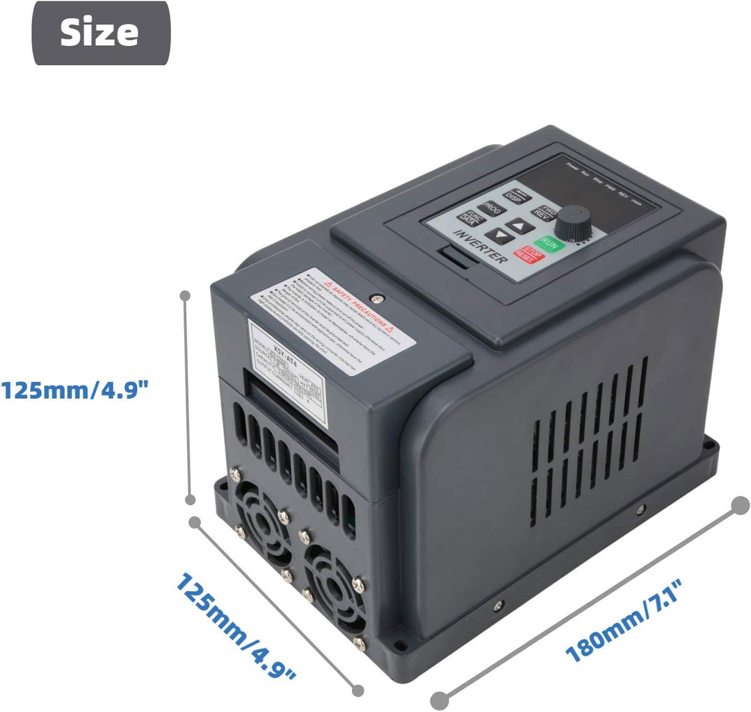 VFD Wechselrichter,VFD Frequenzumrichter 2,2 kW Einphasiger 220VAC Eingang Dreiphasiger 380VAC Ausga
