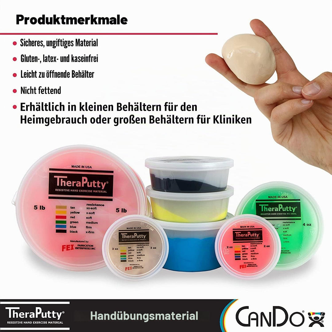 CanDo Antimikrobielle CanDo TheraPutty-Knetmasse - 450 g - beige (extra leicht) Beige 450 g, Beige 4