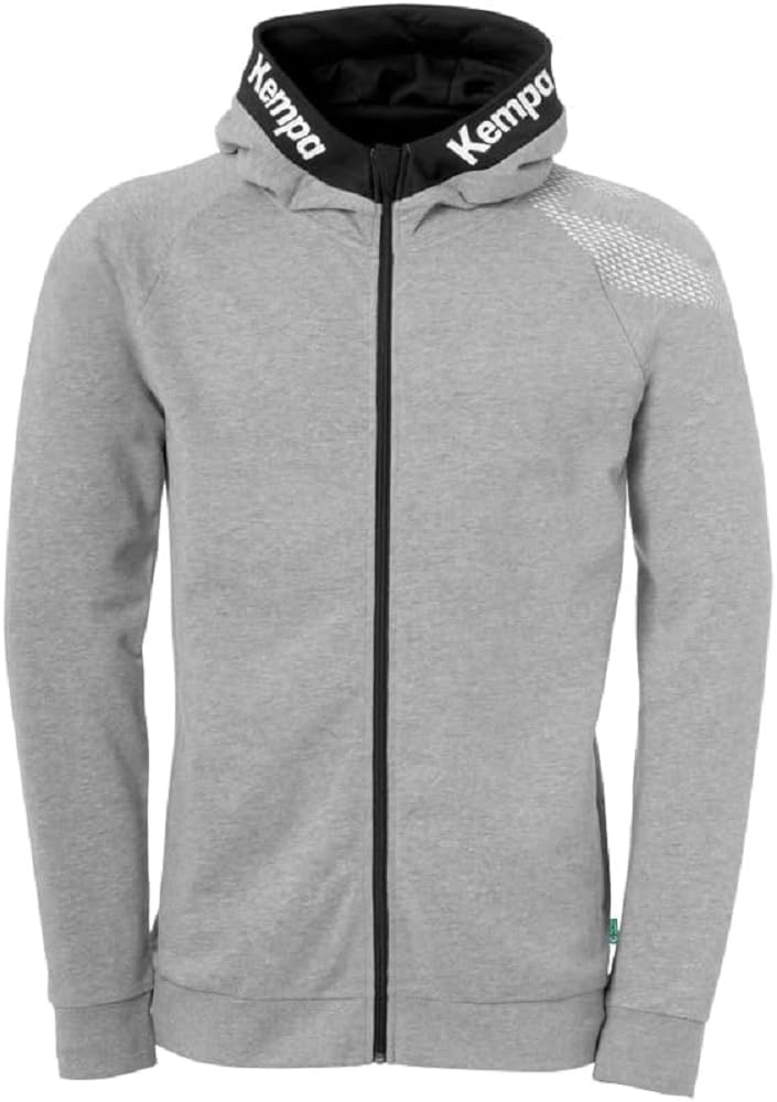 Kempa Men's Boys Training Jacket Sweatshirt Hoodie Pullover with Hood 3XL Dark Grau Melange, 3XL Dar