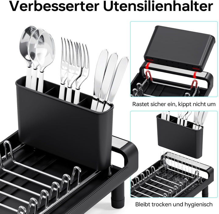 KINGRACK Kleines Abtropfgestell, Schwarz, Schwarz