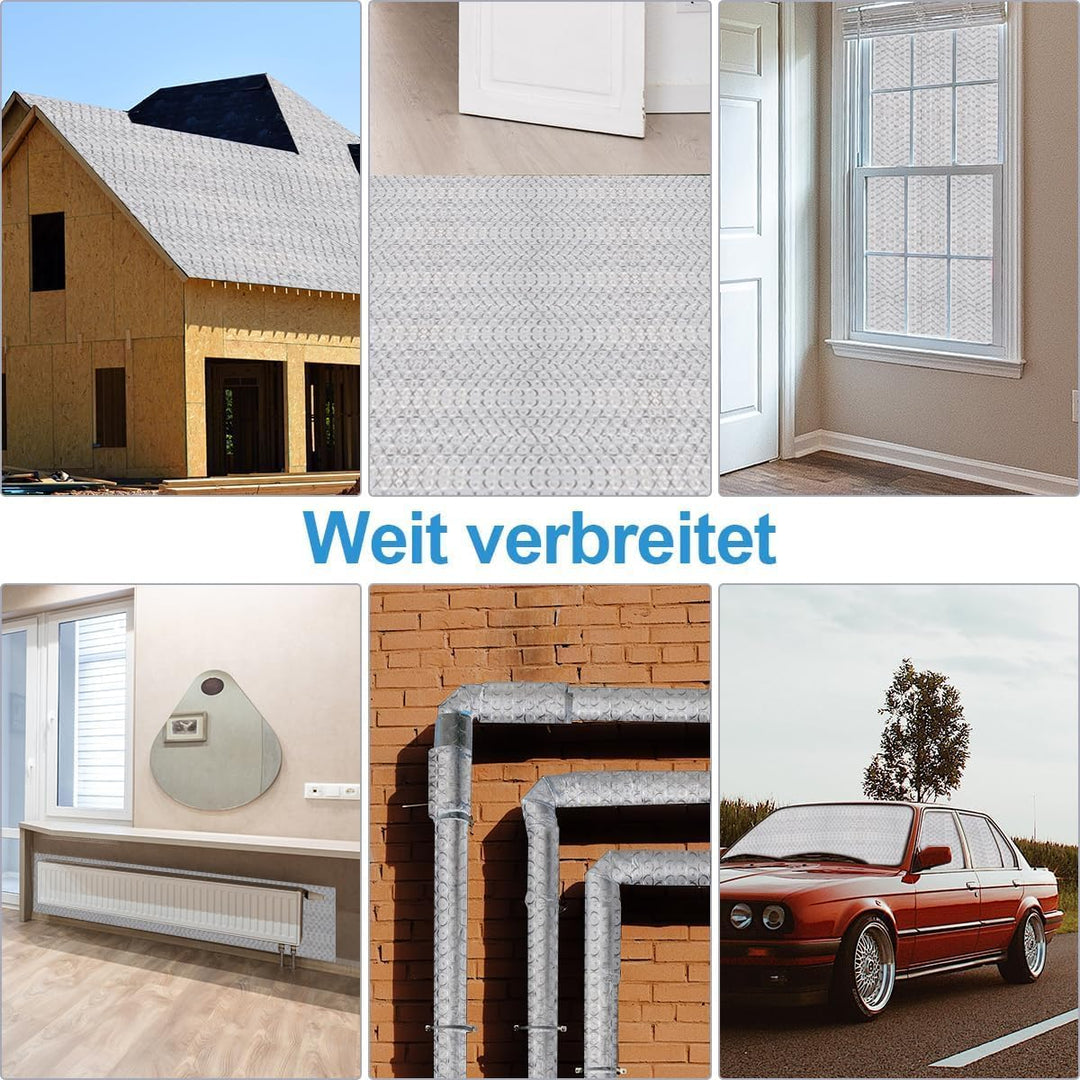Doppelseitige Aluminiumfolie Isolierung,120 cmx 3 m,3mm Dicke Isolierfolie Dämmfolie Reflexionsfolie