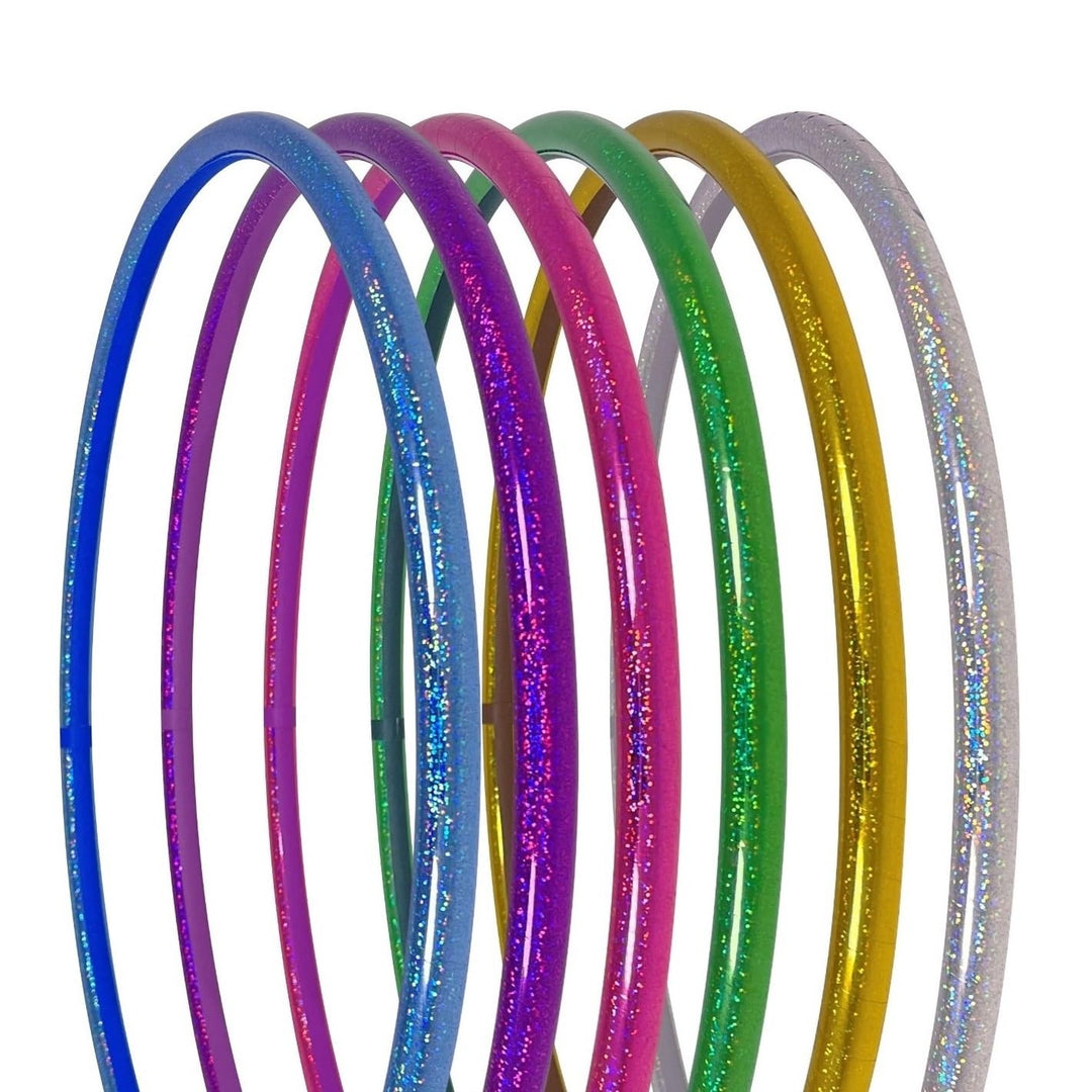 hoopomania Zirkus Hula Hoop, Glitter Farben, Ø70/75/80/85/90cm Violett Ø75cm, Violett Ø75cm