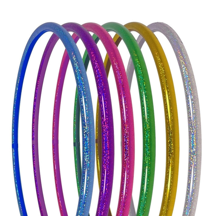 hoopomania Zirkus Hula Hoop, Glitter Farben, Ø70/75/80/85/90cm Violett Ø75cm, Violett Ø75cm