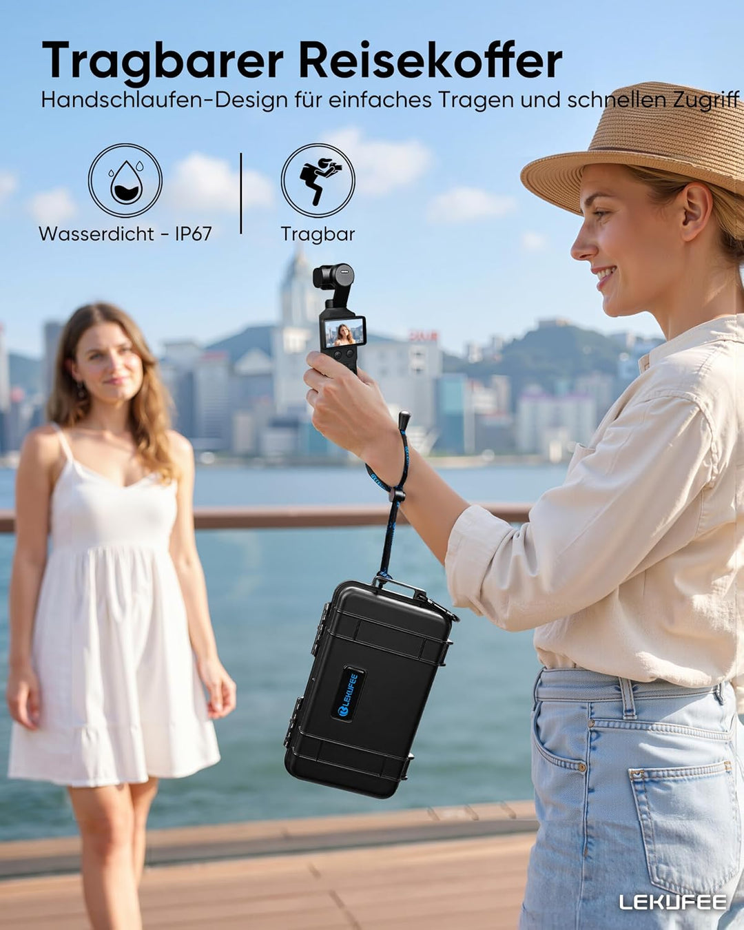 LEKUFEE Reise-Wasserdichter Hartschalenkoffer für DJI Osmo Pocket 3,Creator Combo,Power Expansion Co