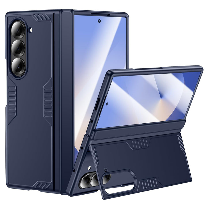 spoovcto für Samsung Galaxy Z-Fold-6 Hülle: HD Displayschutzfolie, Versteckter Ständer, Scharniersch
