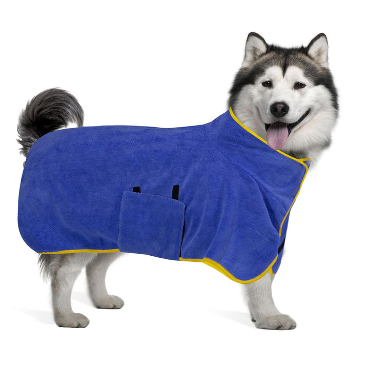 Hundebademantel aus Mikrofaser Hundehandtuch für grosse Hundedusche Zubehör Bademantel Hund Mittelgr