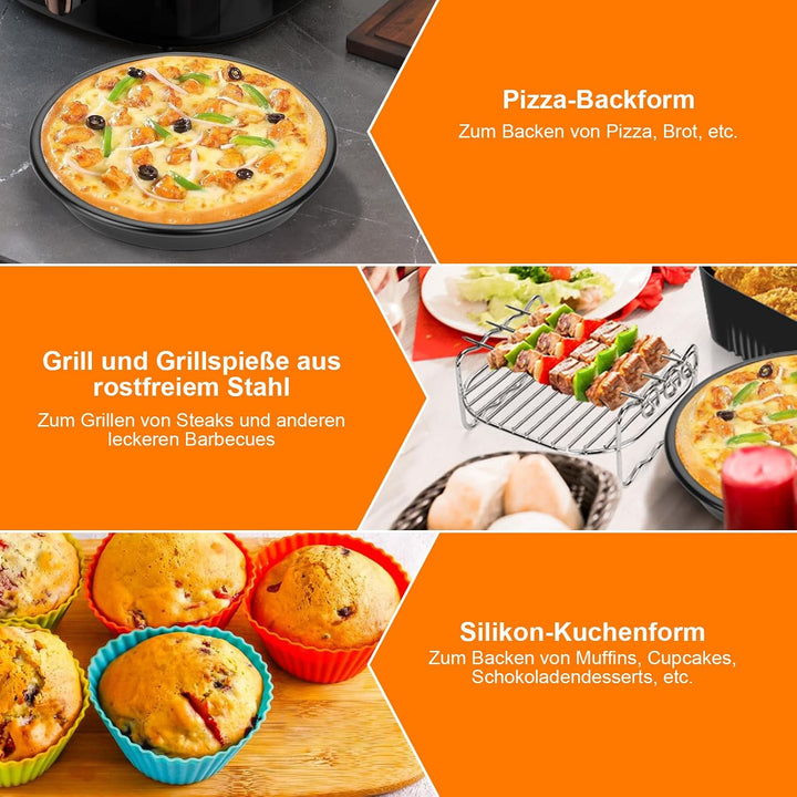 Heissluftfritteuse Zubehör für Philips Essential 4,1L (HD9200/HD9252/HD9255) - Wiederverwendbar, BPA