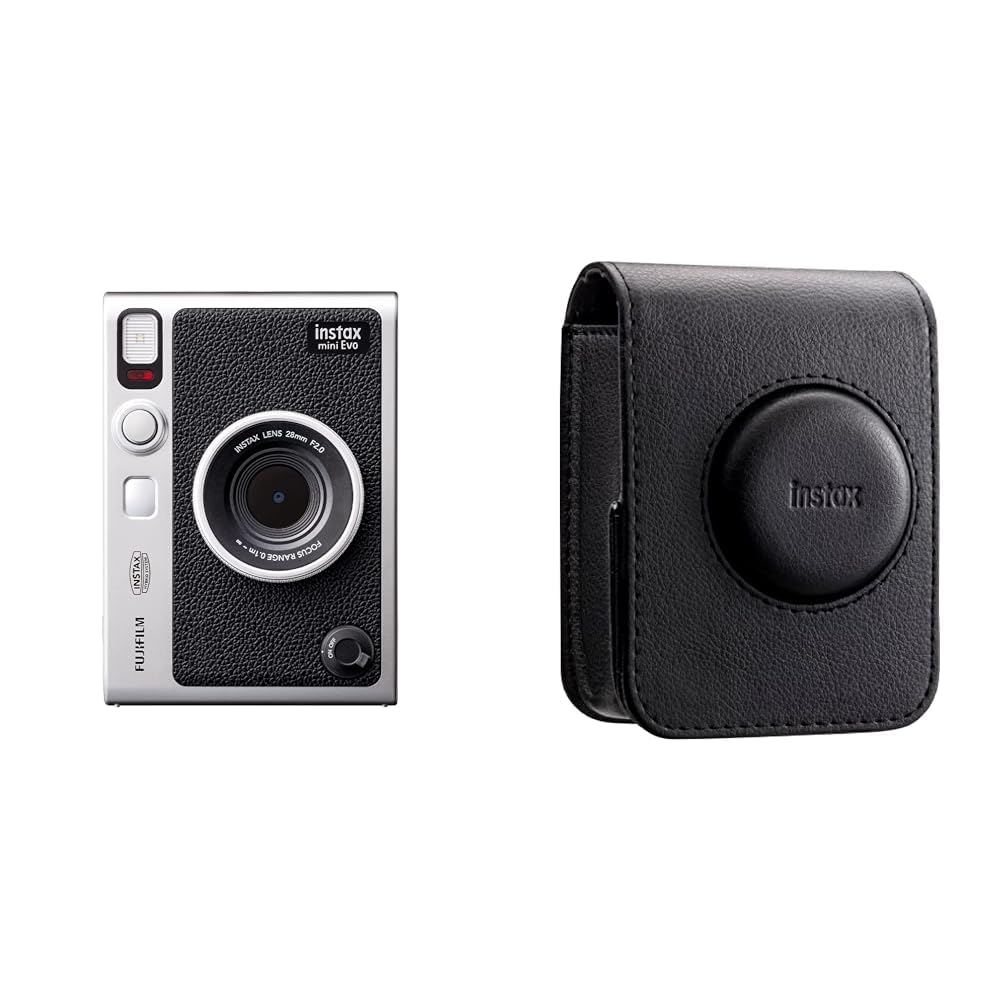 INSTAX Mini EVO Black (USB-C) + Mini EVO Kameratasche, schwarz Mit Kameratasche Schwarz, Mit Kamerat