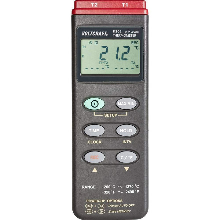 VOLTCRAFT K202 Temperatur-Messgerät -200 - +1370 °C Fühler-Typ K Datenlogger-Funktion